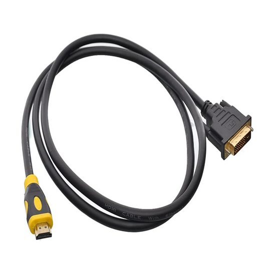 Cable dvi to hdmi 1.5m - black, USB
